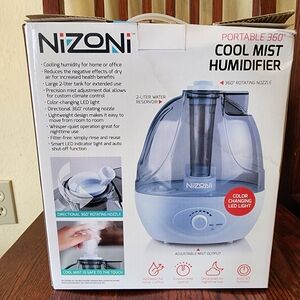 Nizoni Cool Mist Humidifier with LED Light
